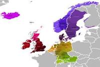 Distribution of the Germanic Languages in Europe.